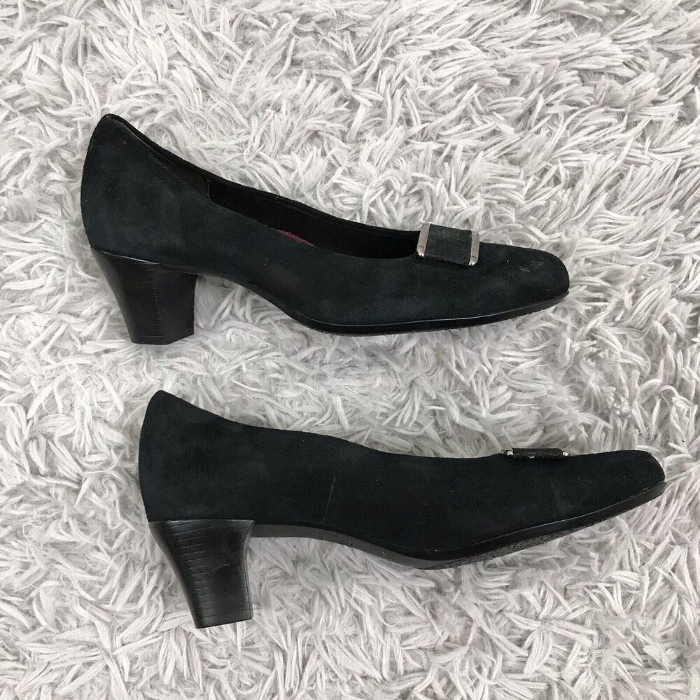 Munro American Mara Women's Heels Pumps Black Suede Size US 6 M - Picture 5 of 9